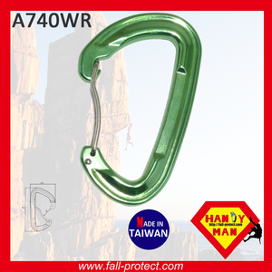 Mosquetón de Aluminio A740WR 24KN - Diseño de Puerta de Alambre para Colgar Hamacas y Montaje de Cuerdas - Product Image 3