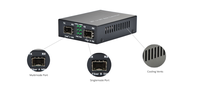 Convertidor de Fibra a RJ45 SFP de 1 Puerto, Ethernet 10/100/1000M Gigabit, Convertidor de Medios de Fibra SFP