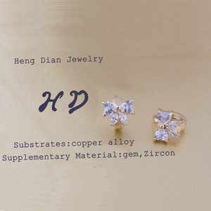 การตั้งค่าง่ามเฮงโหม18kทองต่างหูห่วง - Product Image 2