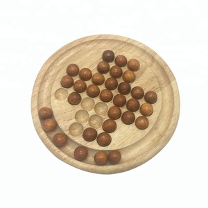 Juego de Mesa de <span class=keywords><strong>Solitario</strong></span> de Madera Redondo y Pequeño para Viaje - Product Image 1