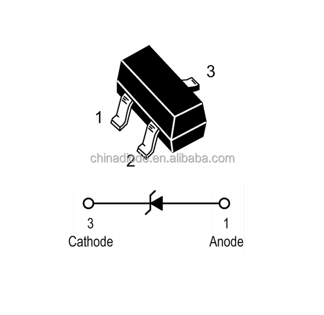Hot sale SOT-23 BZX84C7V5 SMD Zener Diode 7.5V 350MW 5%Tolerance