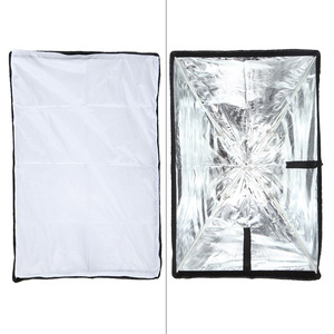 60*90cm plata negro Softbox estudio difusor blanco suave luz Softbox para <span class=keywords><strong>Flash</strong></span> luz Godox Jinbei <span class=keywords><strong>Profoto</strong></span> Quick Open Softbox - Product Image 2