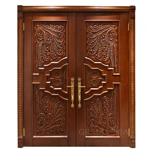 Customized house decorative design china solid wood doors