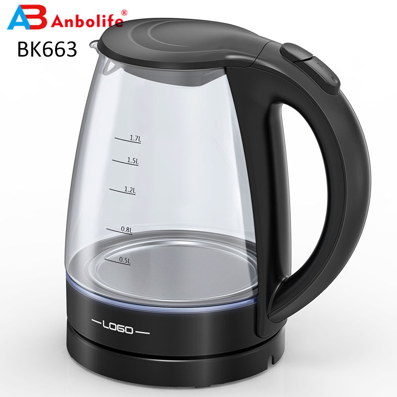 1.7Lボイルティーケトル自動電源オフキッチン360度回転ベース