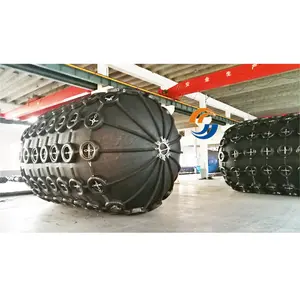 4.5M X 9M Ukuran Besar Tyer Rantai Bersih Perlindungan Kapal Berlabuh Pneumatic Rubber Fender