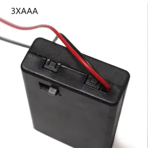 3AAA Three quarters 18650 3.7V Lithium Battery Holder with cap