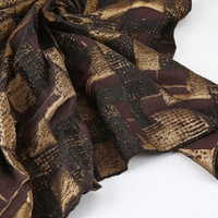 Tissu Jacquard Brocart Doré Marron Haut de Gamme KEER, 100% Polyester Imperméable, Idéal pour Tapisserie et Rideaux – Vente en Gros Usine