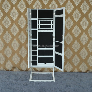 Floor Standing Jewelry Storage <strong>Cabinet</strong>, <strong>Jewellery</strong> <strong>Cabinet</strong> with Dressing <strong>Mirror</strong> - Product Image 2