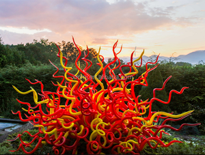 Jarrón Decorativo de Jardín de Vidrio de <span class=keywords><strong>Murano</strong></span> Soplado a Mano, Color Azul, Escultura Artística, Duradero, Venta Directa de Fábrica - Product Image 5