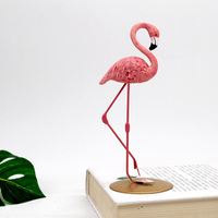Aangepaste kleine hars europese dier flamingo beeldje home decor craft