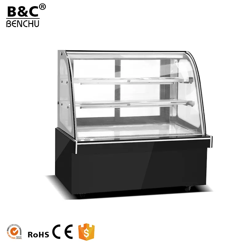 Doppio Arco Torta Display Chiller Cabinet /2 strato Della Torta Della Pasticceria Frigorifero Vetrina