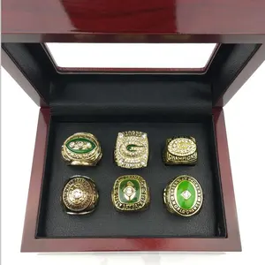 Green Bay Packer Ring 6 Years Set Alloy championship Ring no wooden box