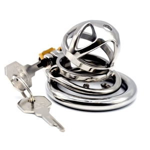 <span class=keywords><strong>Cage</strong></span> de chasteté FRRK 4,9 cm en acier inoxydable avec serrure, <span class=keywords><strong>cage</strong></span> pour pénis avec porte-clés, dispositif de chasteté masculin pour homme - Product Image 3