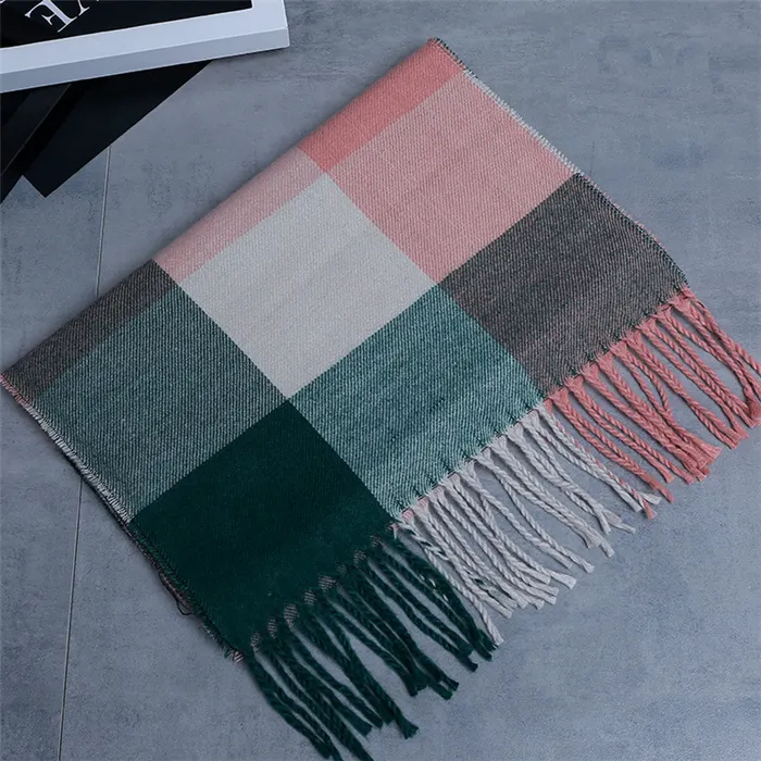 Classic plaid design popular boy and girl wool scarf children scarf wholesale