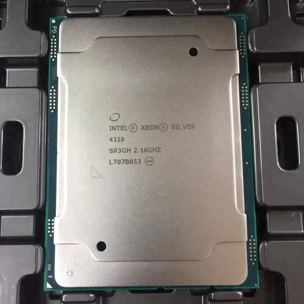 मूल नई इंटेल Xeon चांदी 4110 प्रोसेसर (11M कैश, 2.10 GHz) CD8067303561400 SR3GH सीपीयू