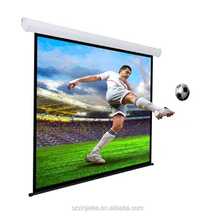 Motorized 120inch 16:9 Projector Screen With Remote Control Electric Motorized 4K Ready Drop Down Projector Screen