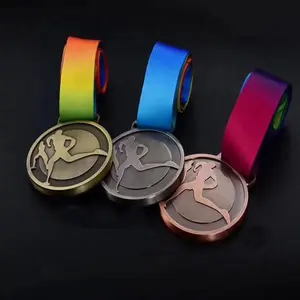 定制纪念品铸造24k金牌锌合金3D运动奖牌