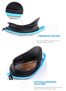Lunettes de bain anti-brouillard colorées pour adultes, verres avec <span class=keywords><strong>lentille</strong></span> PC, convient pour la compétition sportive aquatique, unisexe, nouveau - Product Image 5