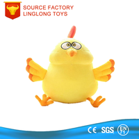 Cadeaux d'entreprise personnalisés Jouets en peluche Poupée coq en peluche Coq multicolore Jouets en peluche