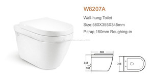 China proveedor de cerámica pared porcelana sanitaria <span class=keywords><strong>inodoro</strong></span> suspendido - Product Image 2