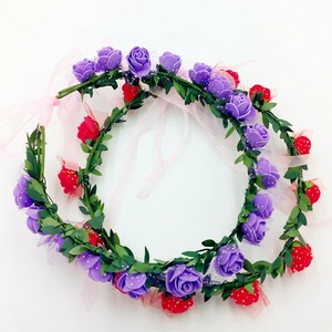 Barato nupcial de la flor venda de las muchachas de la corona <span class=keywords><strong>diadema</strong></span> de <span class=keywords><strong>flores</strong></span> - Product Image 3