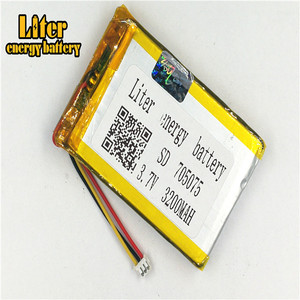 1.5-3 P 3.7 V lithium battery 705075 3200 mah high density plate lipo battery lithium Polymer li ion battery - Product Image 1