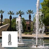 Fontaine à colonne d'eau de 1,5 pouce, jet d'eau aéré, en acier inoxydable