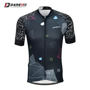 Darevie Kustom Reflektif Bersepeda Jersey PRO TIM/Outdoor Pakaian Olahraga