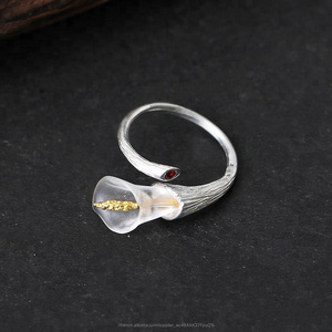 Mode Calla Fleur De Lys 925 bague en argent pour dame - Product Image 5