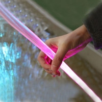 FREE DESIGN Fontaine à colonne d'eau intérieure et extérieure glacée Fontaines à jet laminaire