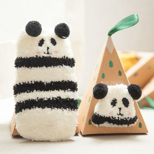 Triangle Box Packing Animal Warm <strong>Fluffy</strong> <strong>Socks</strong> for <strong>Ladies</strong> and Children - Product Image 3