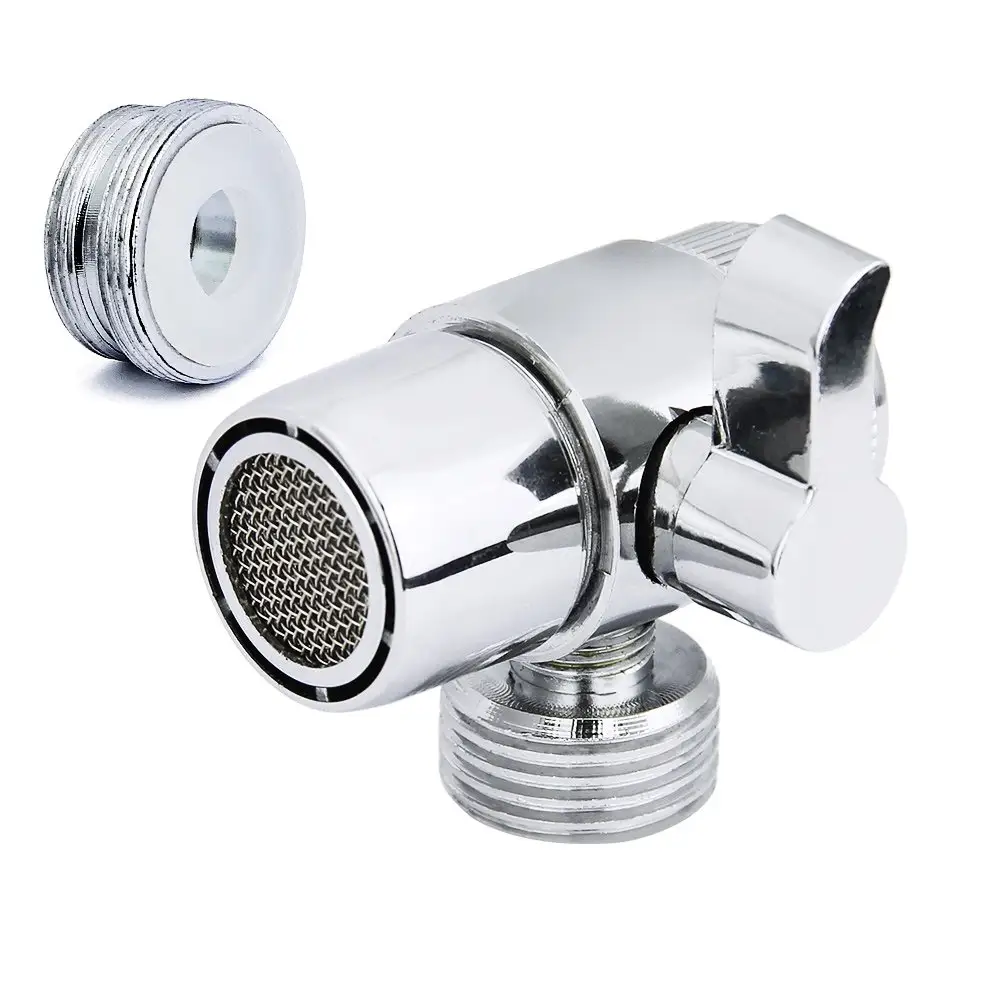 Válvula desviadora (M22 X M24) Premium ducha desviador de válvula para la cocina o el baño grifo Mental adaptador sola manija Polis