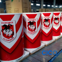 Glacière à boissons ronde CICO 50L avec roues - Réfrigérateur promotionnel pour supermarchés, événements et utilisation en extérieur