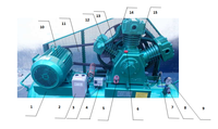 Compresseur d'air moyenne tension à piston avec 1HP à 5HP 550W à 1100W DC48V à 12V-Core Components Moteur et roulement