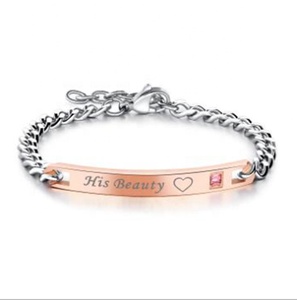 Pulseras para parejas, joyería de moda para amantes