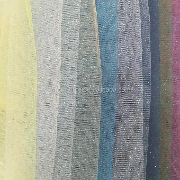 Glitter Shiny Tulle Fabric 100% Polyester