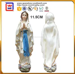 Notre - dame de Lourdes bénit vierge marie Figurines catholique maryStatue bordure dorée et polyrésine Mary Figurines - Product Image 1