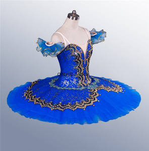 Costume de <span class=keywords><strong>tutu</strong></span> de ballet professionnel <span class=keywords><strong>pas</strong></span> <span class=keywords><strong>cher</strong></span> à 12 couches pour filles et adultes, bleu oiseau - Product Image 2