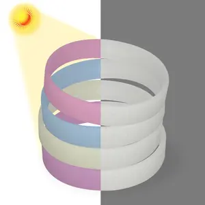 Nhà máy cung cấp UV silicone vòng đeo tay với màu sắc thay đổi