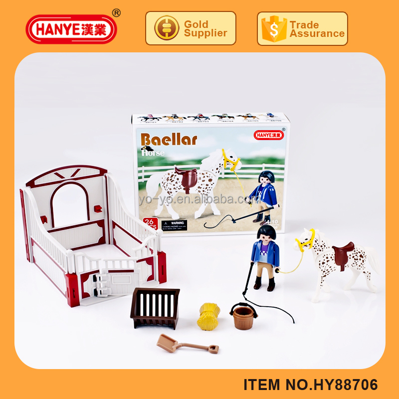 Интеллект верховой езды сцена серии строительные блоки конный серии строительный блок