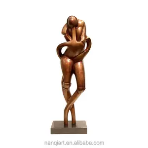 Escultura de bronce para mujer y hombre, tamaño real, erótico, moderno, a la venta