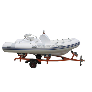 (CE) Pvc 4,2 mt aufblasbare katamaran fiberglas starren rippe außenbordmotor fischerboot rib420c weiß - Product Image 1