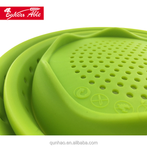 Eco Friendly 100% Coador de <span class=keywords><strong>Silicone</strong></span> Dobrável Coador Coador de Alimentos portátil - Product Image 6