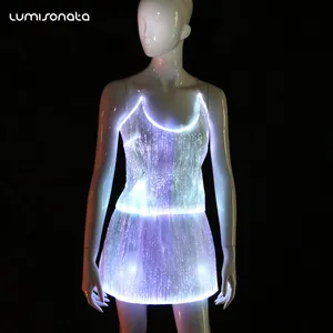 2021 Led Rok Fashion Lampu Club Memakai Gaun untuk Wanita Pacar Wanita