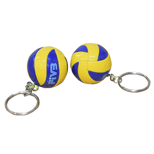 Promoção <span class=keywords><strong>Gift</strong></span> Volleyball Keychain Sports Fans Toy Key Ring Mosquetão Keychain para carro Bag Bagagem Ball Keychain Acessório