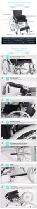 TSW908AQ rehabilitation supplies high quality flip up pneumatic quick release Steel Wheelchair - Product Image 4