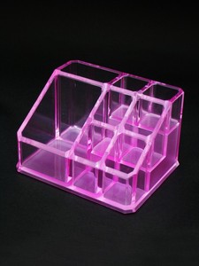 Présentoir étui à rouge à lèvres cosmétique acrylique bleu éclairé - Product Image 4