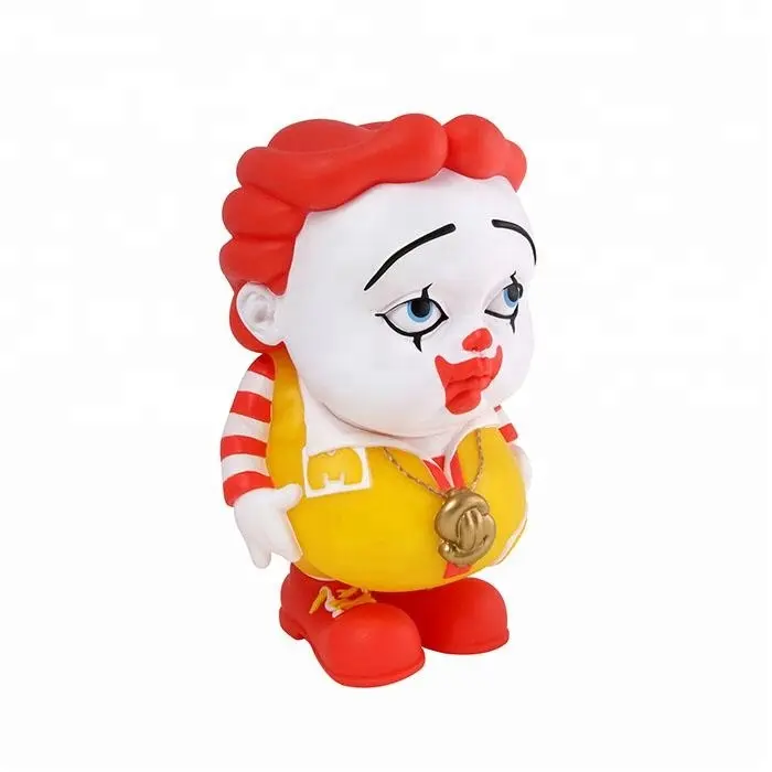 Speelgoed maker aangepaste hoge kwaliteit plastic figuren speelgoed oem leuke vet clown cartoon movie karakter vinyl figurine/figuur/ speelgoed