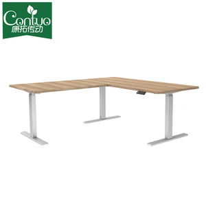 Lifting Computer <strong>Tables</strong> 3 Legs Electric Height <strong>Adjustable</strong> <strong>Table</strong> for Manager in Office - Product Image 1