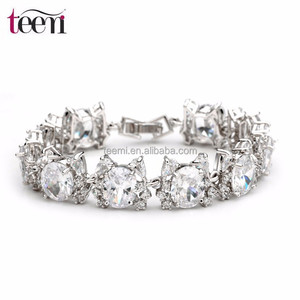 Teemi precio al por mayor en sotck Alibaba caliente AAA circonio cúbico <span class=keywords><strong>Mujeres</strong></span> Grandes pulsera - Product Image 1